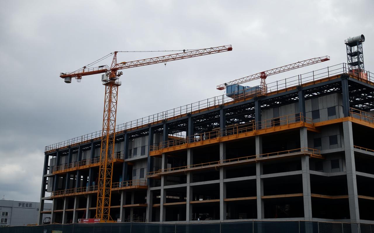 Engineering work environment on a construction project